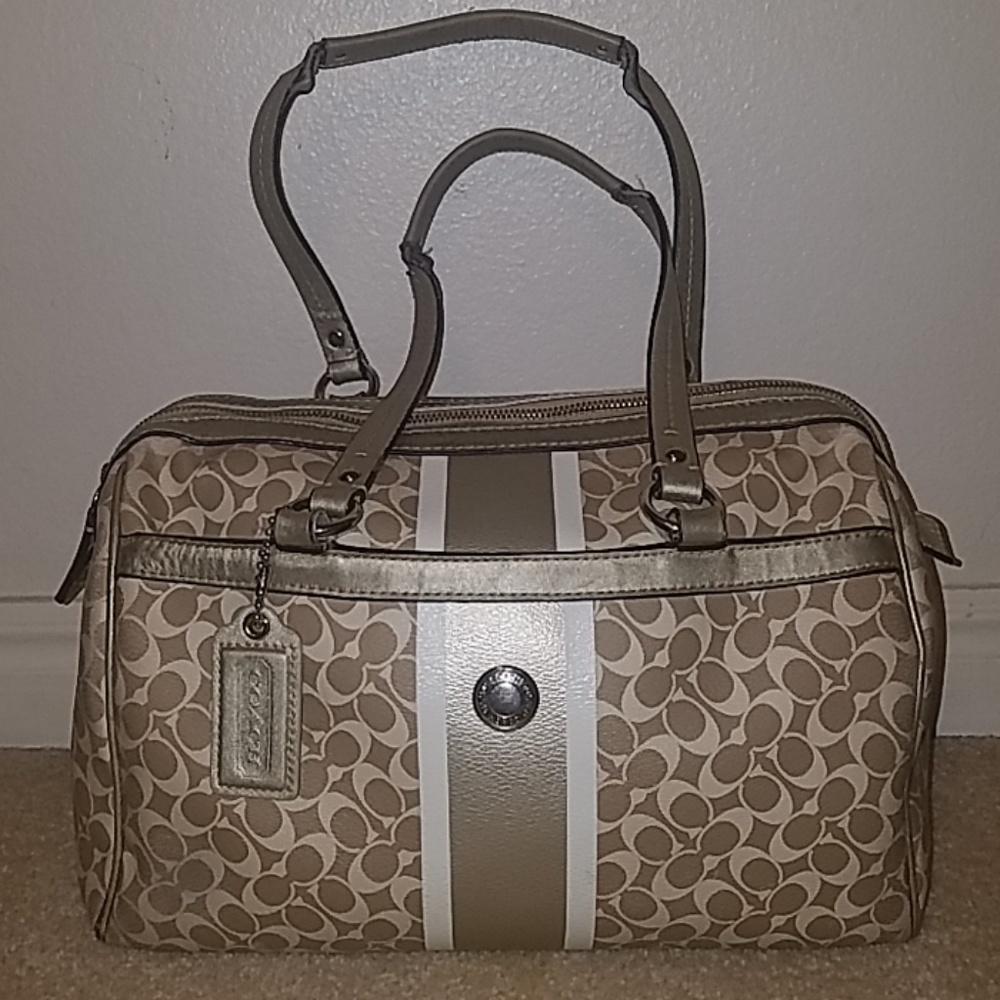 Tan Canvas Coach Satchel